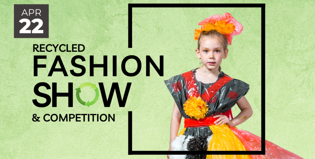 Recycled fashion show banner